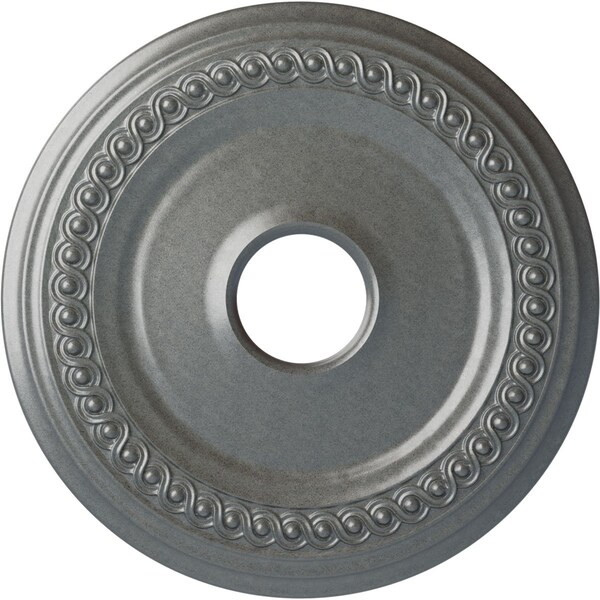 Ekena Millwork Classic Ceiling Medallion (Fits Canopies up to 12 3/4"), 18 5/8"OD 4"ID x 1 1/8"P, Platinum CM19CLPLS - main